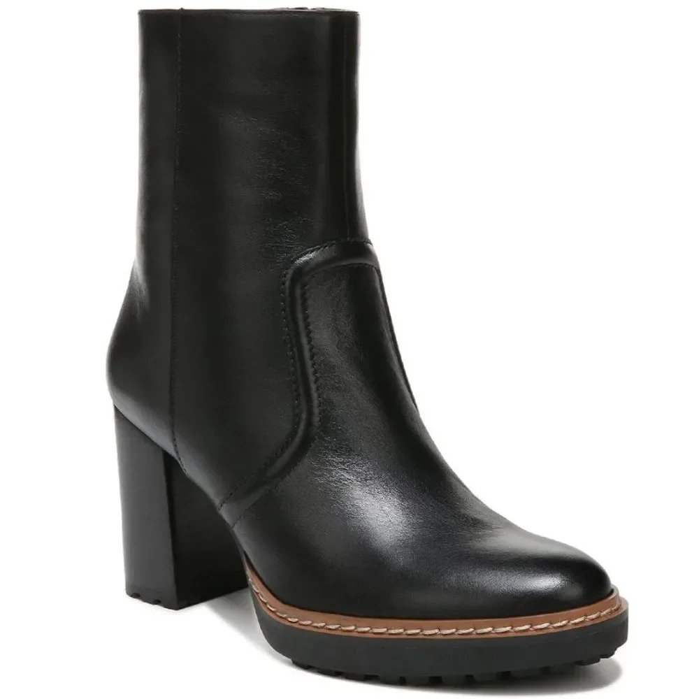 NATURALIZER CATIE WOMENS LEATHER HEELS MID-CALF BOOTS